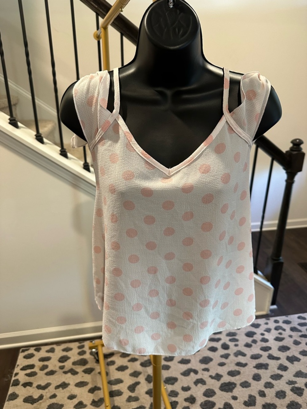 Papermoon Cream Blush Polka Dot Top